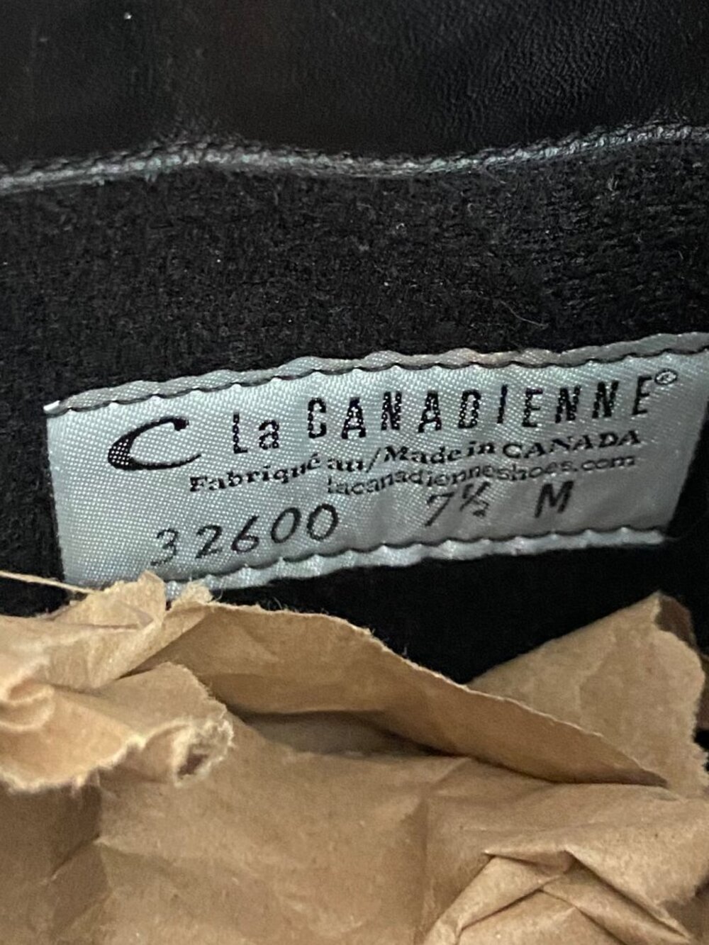 La Canadienne Stefanie Knee High Black Boot Round Toe Buckle Zip US 7.5M - Picture 8 of 10